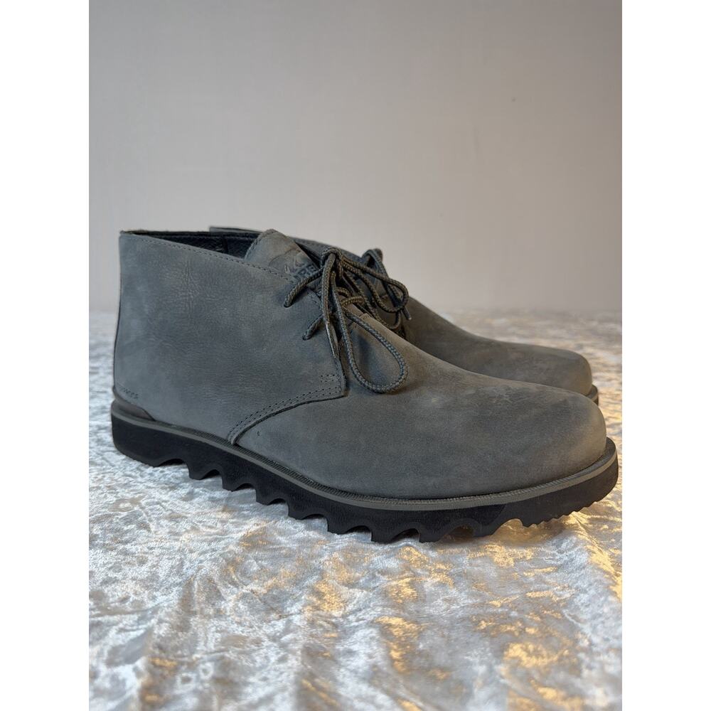 Sorel Waterproof Nubuck Chukka Boots Men’s 11 Gray Lug Sole Casual